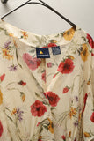 90-00's Liz sport - cotton sheer flower pattern dress