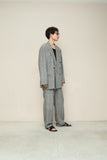 80s HUGO BOSS - cotton/linen glen-check suit 2-pieces