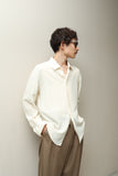 c70s European label - silk minimal dress shirt