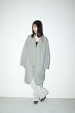 80s MANI by Giorgio Armani - cotton iridescent 2way-neck mid-coat