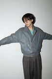 80-90's Finish label - gray leather blouson