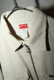 80-90's DIESEL - corduroy half-zip work shirt in ivory