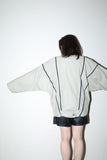 c80s Scandinavian  label -  constructive collarless  jacket
