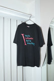 90's funny message print T-shirt