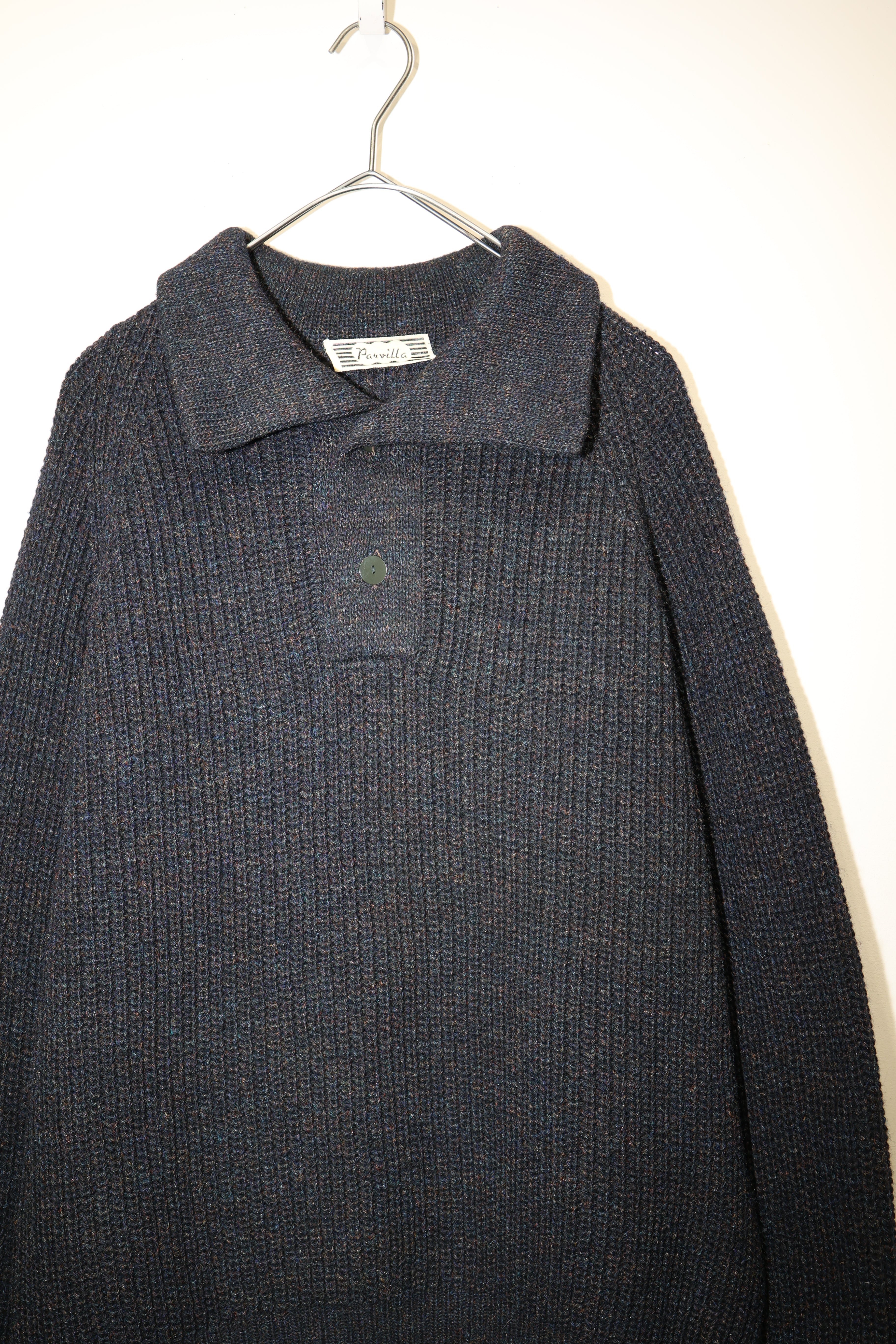 circa 50's wool mixed colored knit polo