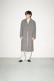 80-90’s "amazing silhouette" tweed wool balmacaan coat