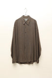 80-90's US label - brown rayon shirt