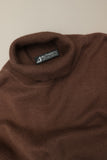 00's European label - cashmere turtle neck knit sweater in brown