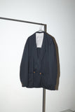 80's European label - viscose oversized double breasted jacket