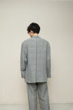 80s HUGO BOSS - cotton/linen glen-check suit 2-pieces