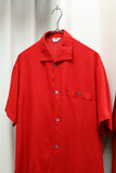 c60’s French vintage -  rayon shirt in red