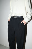 80’s JEAN PAUL GAULTIER pour GIBO - wool straight silhouette tuck trousers