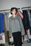 00-10's European label - linen wide silhouette jacket with huge back pockets