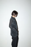 1990-2000s JIL SANDER - rayon semi sheer shirt-jacket with 4 pockets