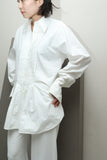 90's-00's European label - pleated front dress shirt