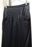 80's European label - satin fabric pencil skirt