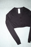 00-10's Max Mara - cashmere mixed cropped knit cardigan
