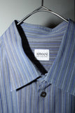 00's ARMANI COLLEZIONI - cotton jacquard stripe dress shirt