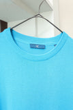 00s European label - cotton crew neck knit in turquoise