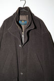 80-90’s BUGATTI - layered neck, wool hip-length coat