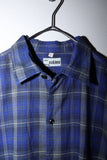 c70s European vintage - cotton plaid pullover shirt