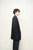 90-00's European label - cotton/rayon single oversized jacket
