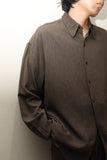 80-90's US label - brown rayon shirt