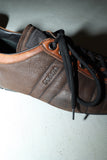 c2000's PRADA - leather lace-up sneakers
