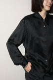 c90's silk satin minimal shirt