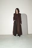 90-00's Dries Van Noten - wool sculpture long silhouette sleeveless-jacket