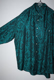 80's–90's European label - rayon abstract pattern shirt