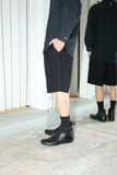 80's European label - poly/viscose 2-tuck shorts