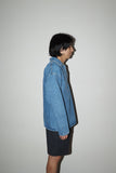c80's denim fisherman smock