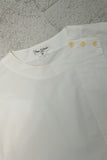 80's Per Spook - cotton asymmetrical front collar less blouse&nbsp;