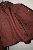 c80's European vintage - boxy work jacket in maroon