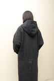 80-90's Finish label - double breasted, wool hooded coat