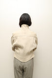 80's HERMES - wool architectural, big chest pocket jacket