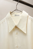 c1970s European label - silk minimal dress shirt