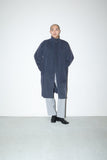 90-00's Allegri - leather switched collar, 2way-neck balmacaan coat