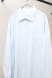 00s European label - cotton dress shirt in pale blue