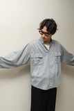80s–90s European label - cotton constructive cutting shirt