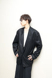 90-00's European label - cotton/rayon single oversized jacket