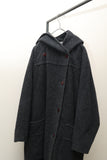 80-90's Finish label - double breasted, wool hooded coat