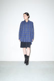 c70s European vintage - cotton plaid pullover shirt