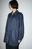 90-00's European label - linen oversized shirt jacket