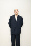 80's CLAUDE MONATANA - smooth cloth jacket&trousere 2-pieces.