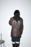 80-90's European label - leather riders type jacket