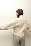 80's HERMES - wool architectural, big chest pocket jacket
