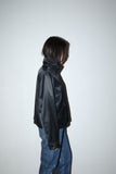c90s agnes b - cotton/rayon satin drizzler jacket