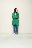 80-90's RAMOSPORT- hooded spring coat in kelly green